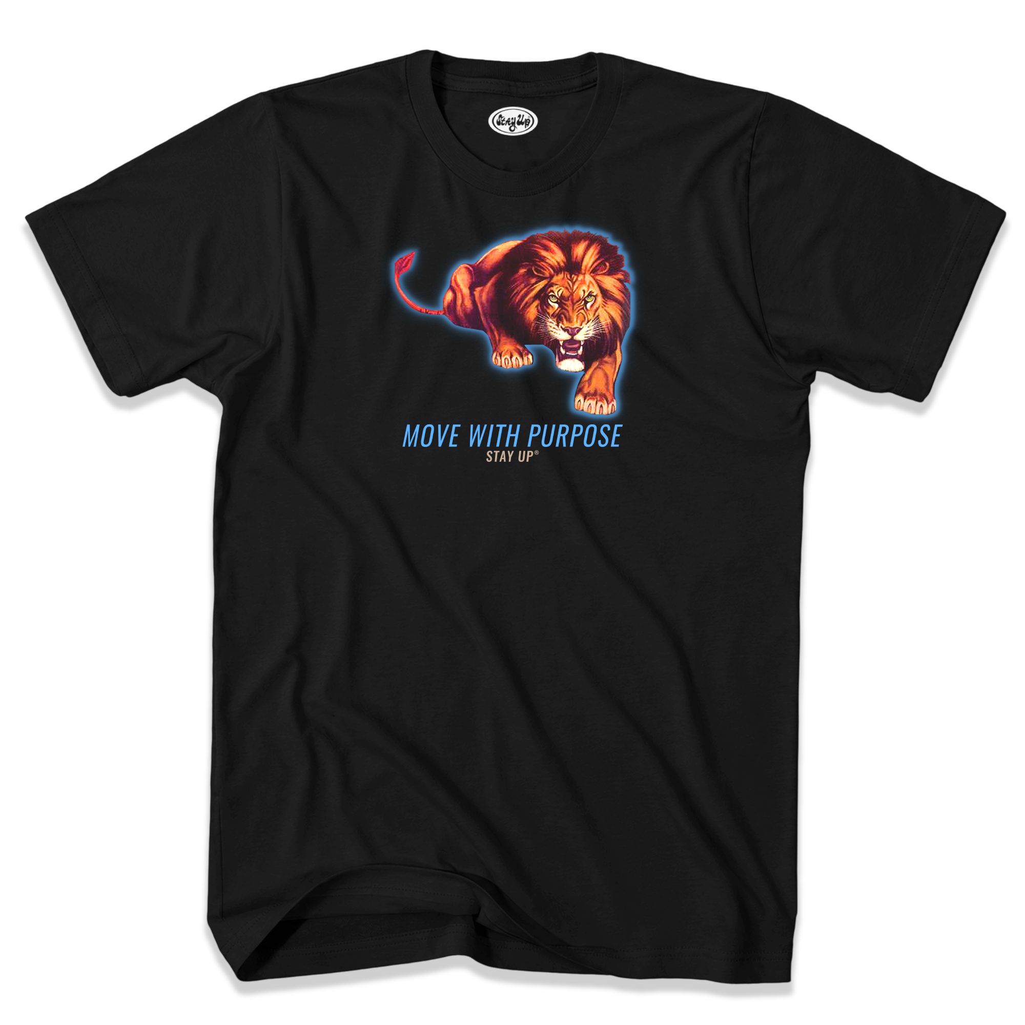 Stay Up Clothing t-shirt with Lion Move With Purpose design