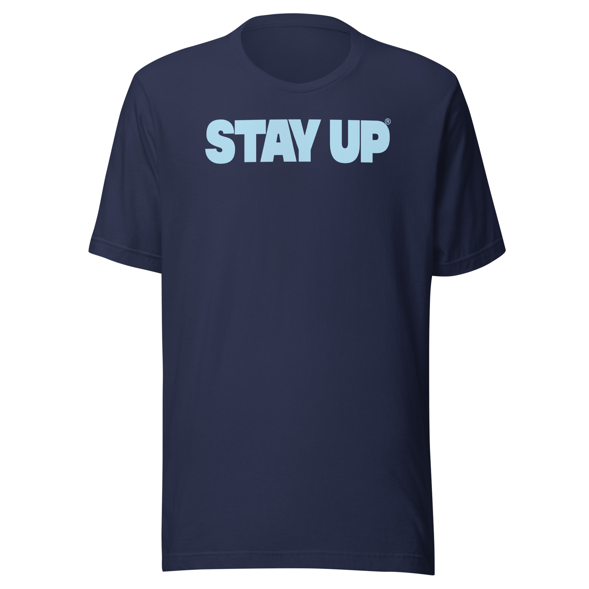 Stay Up Clothing Alex DeLeon Bold Collection full length t-shirt with blue print