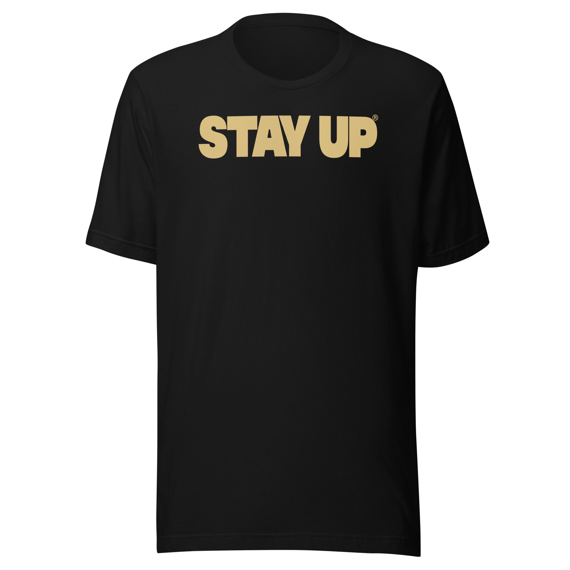 Stay Up Clothing Alex DeLeon Bold Collection full length t-shirt with gold print