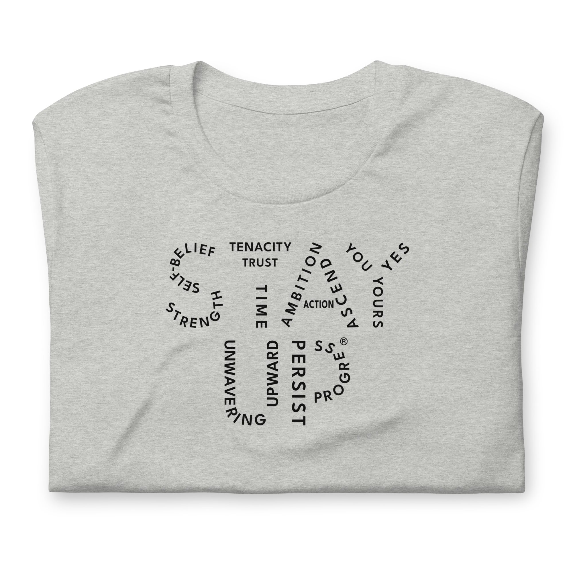 Black on Heather Gray Stay Up Principles Collection t-shirt