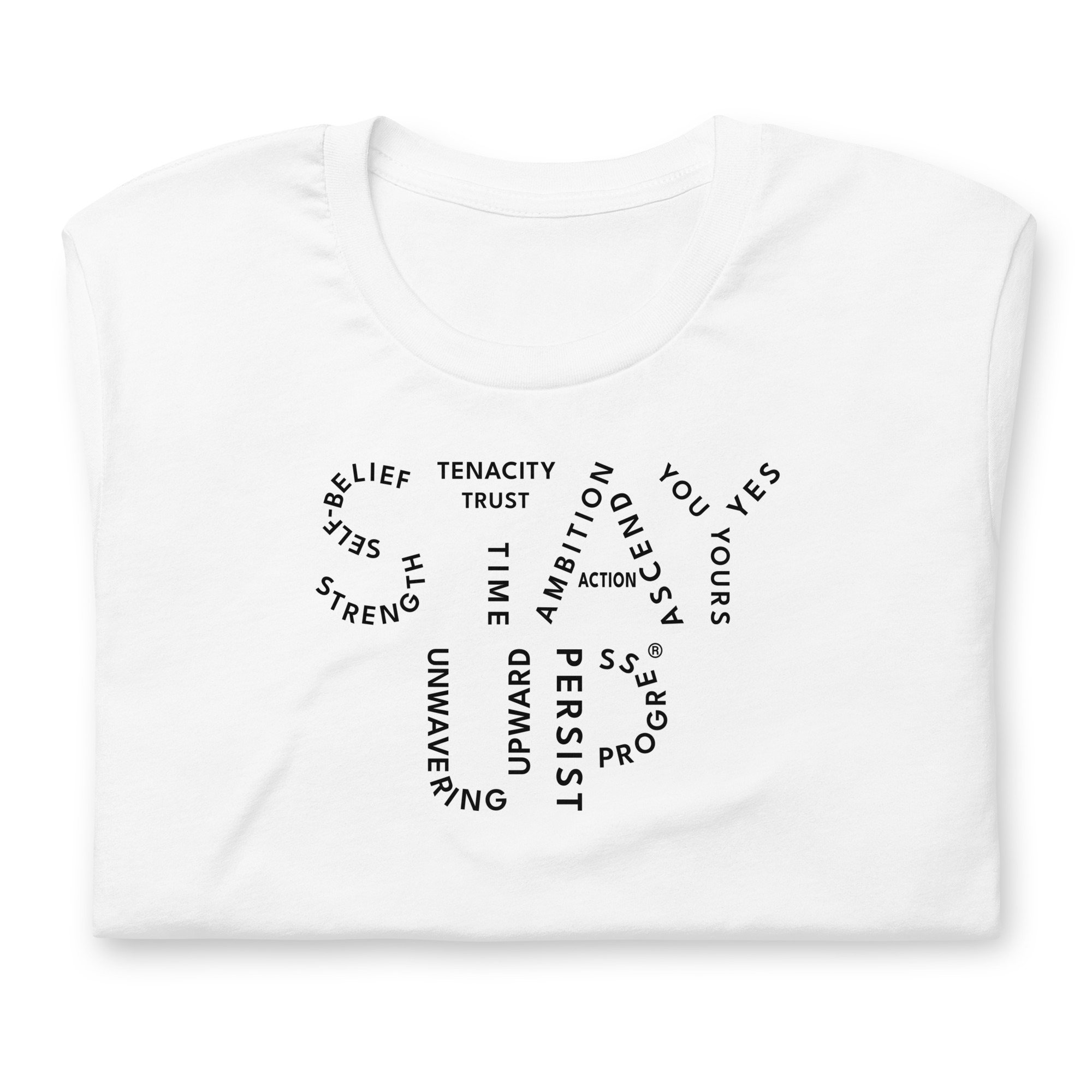 Black on White Stay Up Principles Collection t-shirt