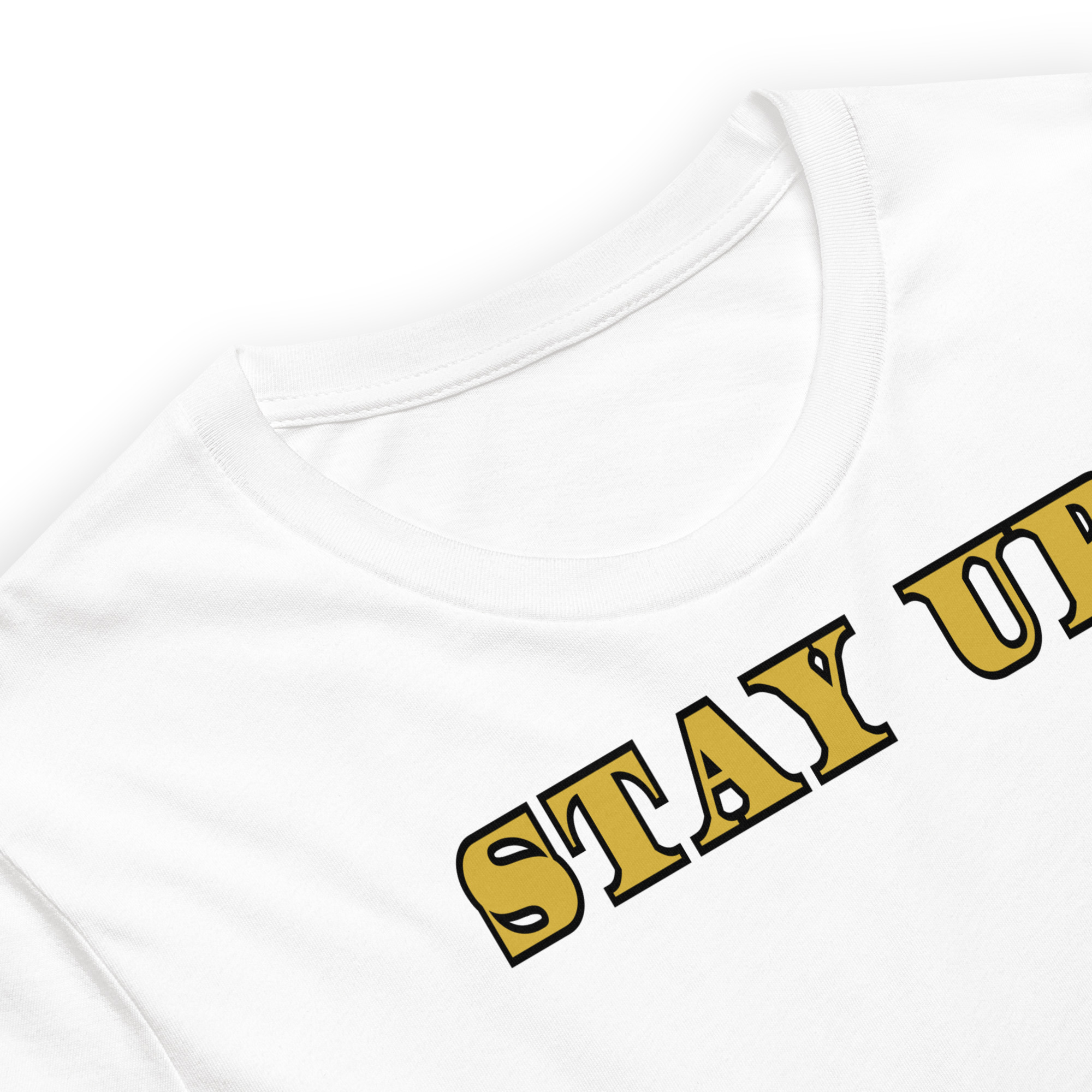 Close-up detail of the Stay Up dollar-font lights design, highlighting the bold line work and illuminated styling