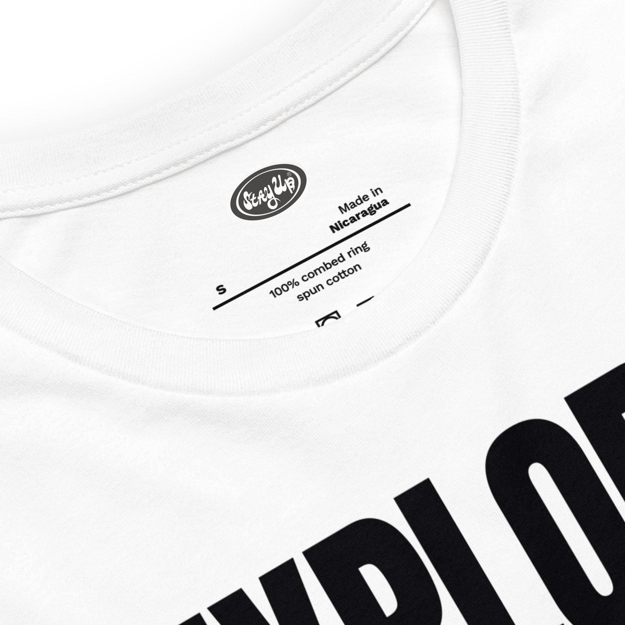 Stay Up Clothing inner label closeup