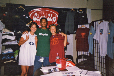 Alex DeLeon at the San Diego tradeshow — Stay Up brand promotion and streetwear showcase